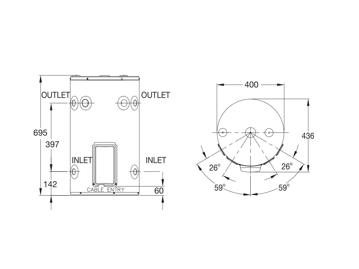 Rheem 50L 3.6kW Single Element Electric Hot Water System